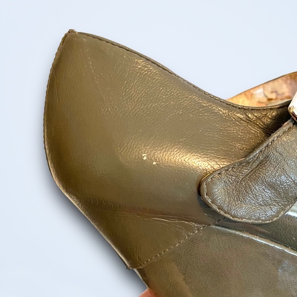 Nine West 7Street Grey Patent Leather Wedge Mary Jane Heel SZ 8 - Picture 12 of 16